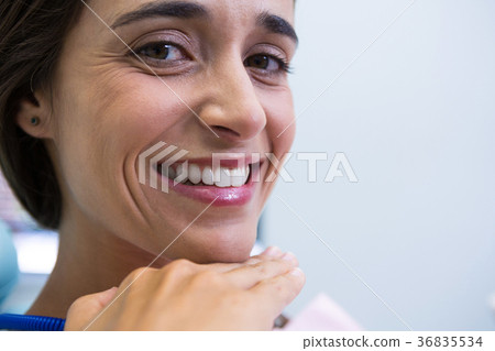 Patient smiling at medical clinic Patient smiling at medical clinic 36835534