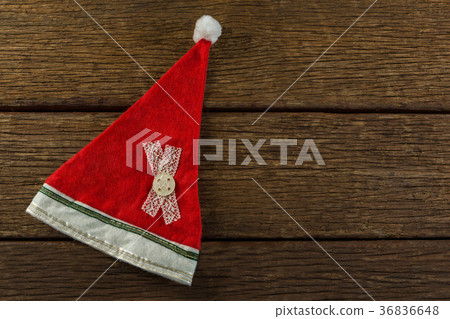Overhead view of Santa hat 36836648