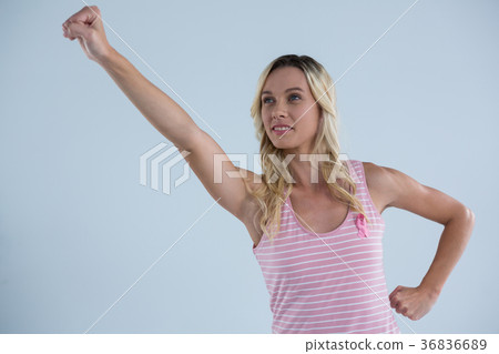 Young woman acting at super hero Young woman acting at super hero 36836689