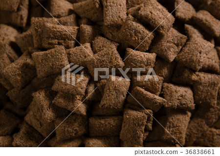Close-up of chocolate toast crunchs Close-up of chocolate toast crunchs 36838661