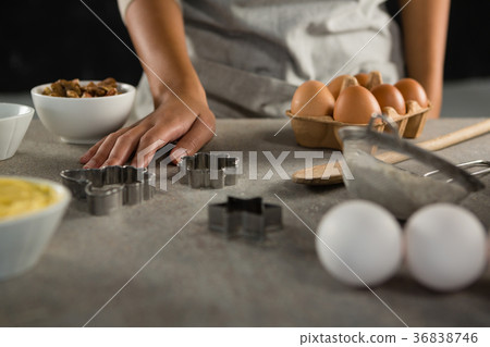 Ingredients arranged on a wooden table Ingredients arranged on a wooden table 36838746