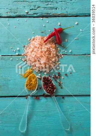 Various spices on wooden table Various spices on wooden table 36839514