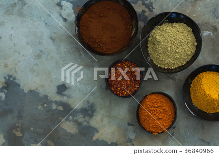 Various spices powder in bowl Various spices powder in bowl 36840966