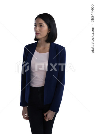 Businesswoman against white background Businesswoman against white background 36844400