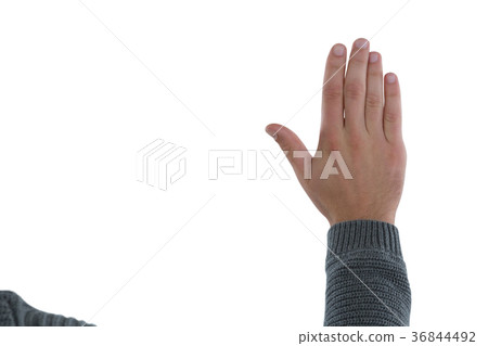 Hand gesture against white background Hand gesture against white background 36844492