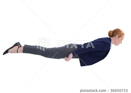 Businesswoman pretending to be a superwoman Businesswoman pretending to be a superwoman 36850733