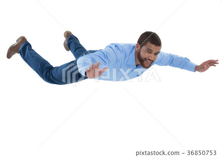 Male executive pretending to be a superman Male executive pretending to be a superman 36850753