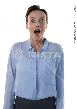 Female executive standing with mouth open 36852666