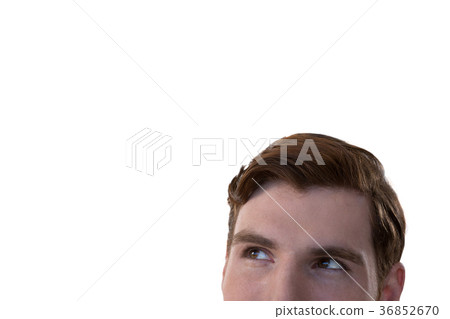 Male executive standing against white background Male executive standing against white background 36852670