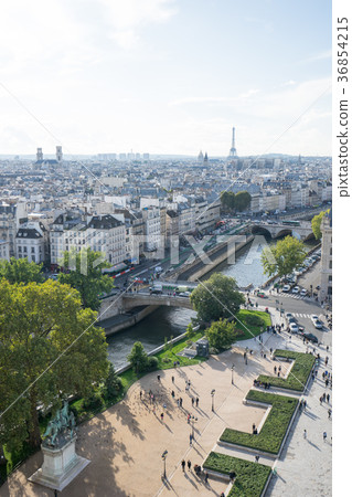 從巴黎圣母院看見的巴黎市的風景 36854215