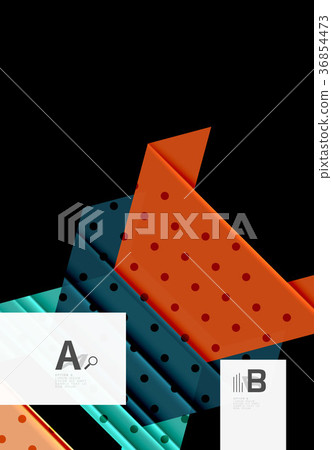 Triangles and geometric shapes abstract background 36854473