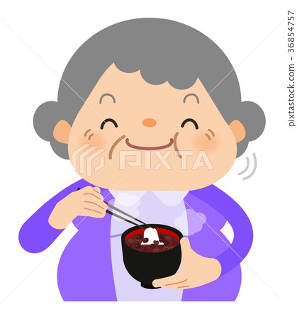 Grandma eating good luck 36854757