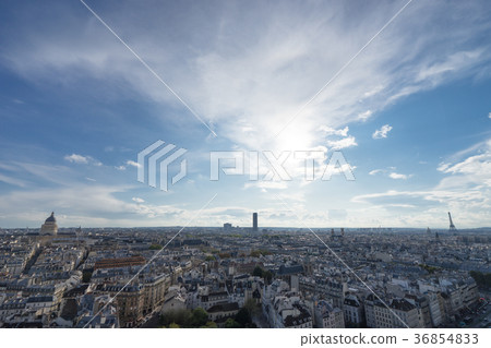 從巴黎圣母院看見的巴黎市的風景 從巴黎圣母院看見的巴黎市的風景 36854833