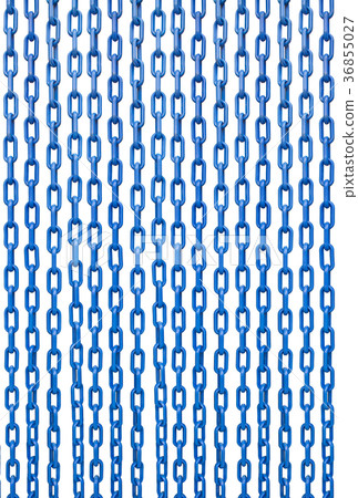 Metal chains colored blue. Metal chains colored blue. 36855027