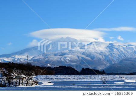 Mt. Chokai mountain winter landscape Akita 36855369