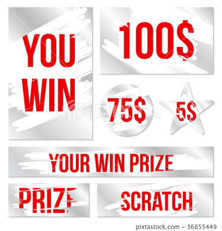 Creative vector illustration of lottery scratch Creative vector illustration of lottery scratch 36855449