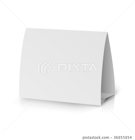 White Paper Stand Table Tag Flyer Vector Stock Illustration 36855854 Pixta