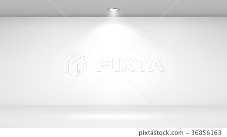 Empty White Photo Studio Interior Background - Stock Illustration ...