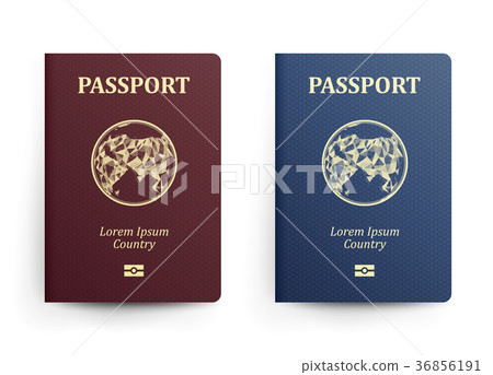 Passport With Map. Asia. Realistic Vector 36856191