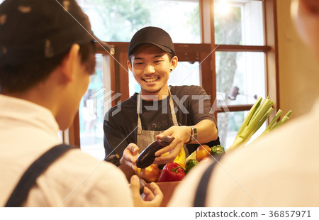 咖啡館準備工作人員蔬菜長襪 36857971