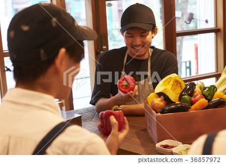 咖啡館準備工作人員蔬菜長襪 36857972