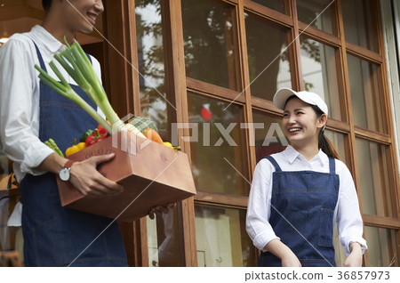 咖啡館準備工作人員蔬菜長襪 36857973