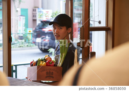 咖啡館準備工作人員蔬菜長襪 36858030