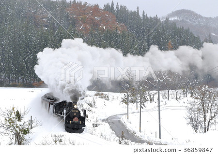 雪景和秋葉岳西西線SL 36859847