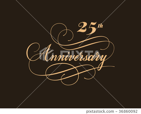 Anniversary calligraphy vector inscription - Stock Illustration ...