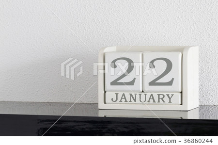 White block calendar 36860244