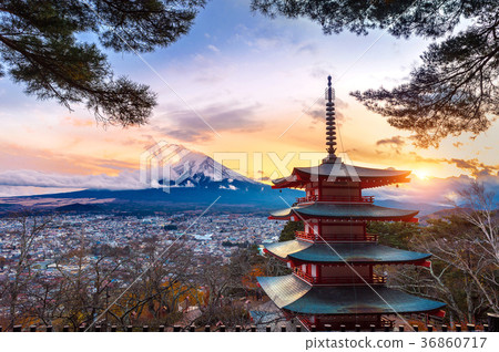 Beautiful landmark of Fuji mountain 36860717