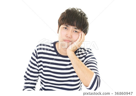 A man with a depressed face A man with a depressed face 36860947