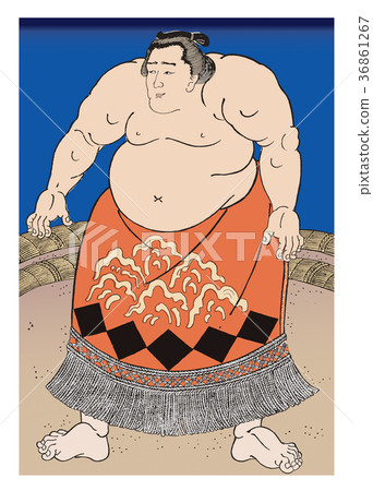 Utagawa Kuniyoshi的Sumo Ukiyo-e插圖 Utagawa Kuniyoshi的Sumo Ukiyo-e插圖 36861267