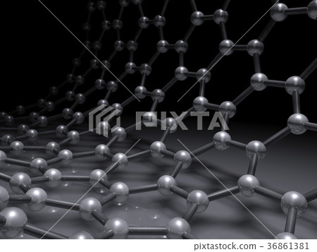 Single-walled zigzag carbon nanotube 3d - Stock Illustration [36861381 ...