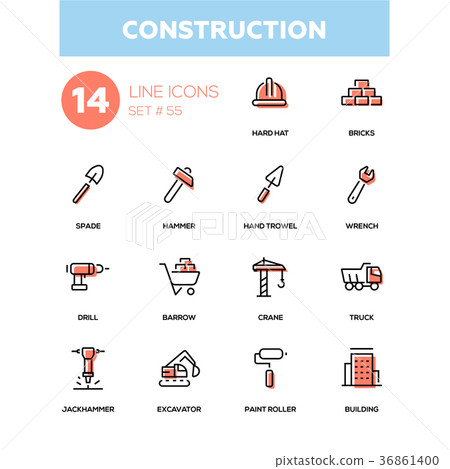 Industrial concept, construction - line design 36861400