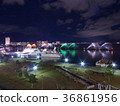 滋賀大津港琵琶湖琵琶湖酒店琵琶湖夜景大津港噴泉 36861956
