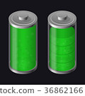 Transparent Glass Battery. High Charging. Green 36862166
