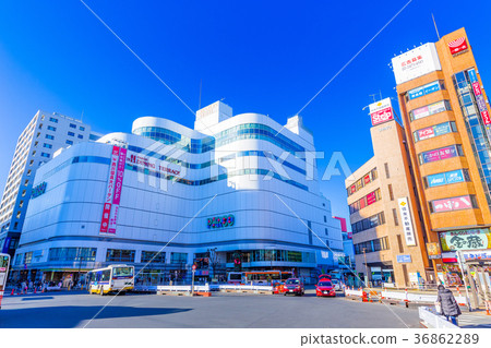 Tokyo Keio Line Chofu Station front view Tokyo Keio Line Chofu Station front view 36862289