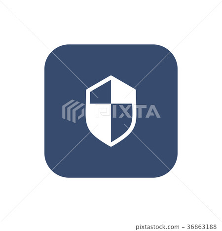 Shield icon, vector illustration. Flat design. Shield icon, vector illustration. Flat design. 36863188