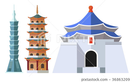 Taiwanese Sightseeings, Taipei 101, Tall Buildings 36863209