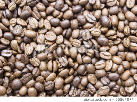 Coffee beans roasted and background 36864074