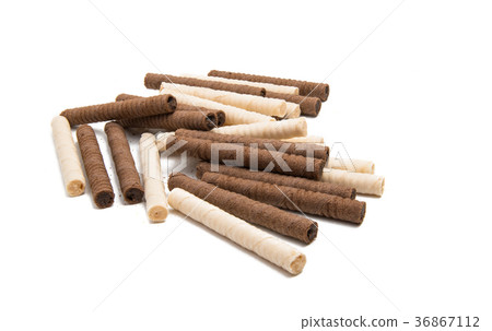waffle rolls isolated waffle rolls isolated 36867112