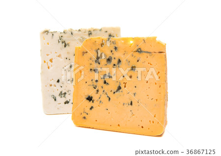 blue cheese with mold isolated on white background blue cheese with mold isolated on white background 36867125