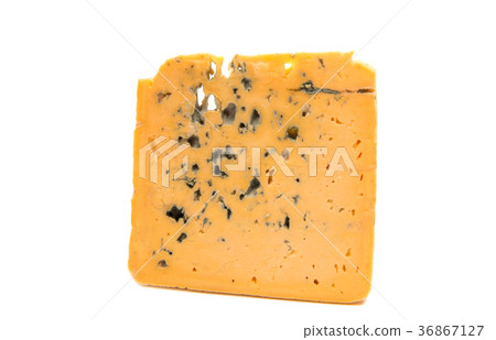 blue cheese with mold isolated on white background 36867127