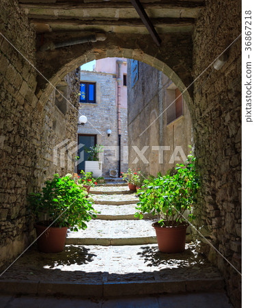 Erice street, Sicily, Italy Erice street, Sicily, Italy 36867218