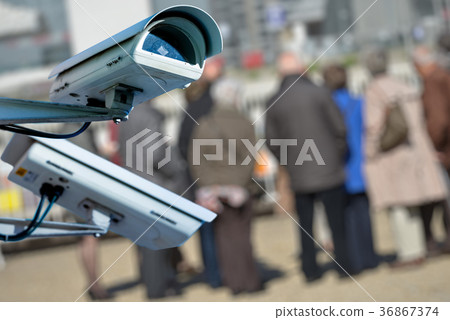 CCTV camera system on the street CCTV camera system on the street 36867374