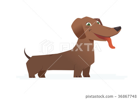 Cute dachshund - modern vector cartoon characters Cute dachshund - modern vector cartoon characters 36867748