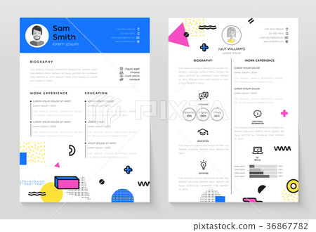 Personal CV- set of modern vector template Personal CV- set of modern vector template 36867782