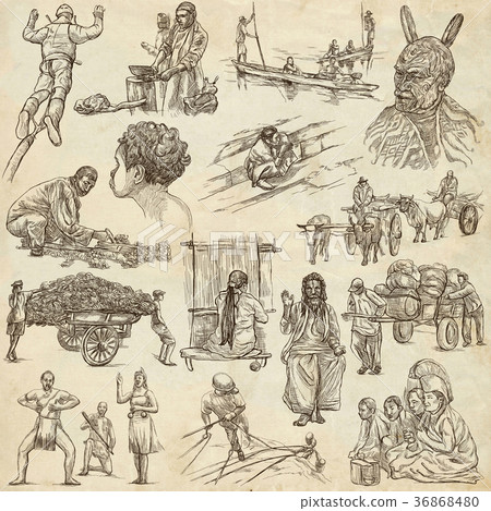 People - An hand drawn pack. 36868480