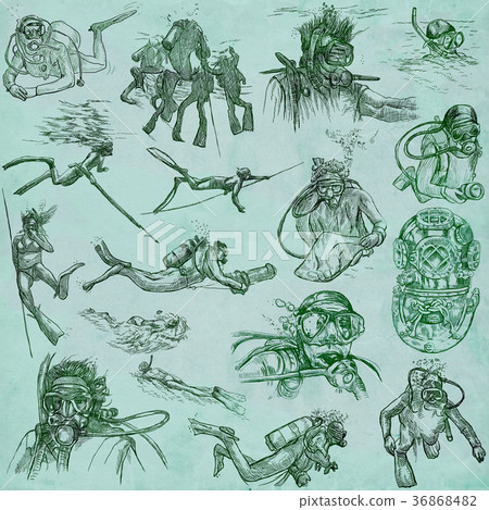 DIVING - An hand drawn collection. 36868482
